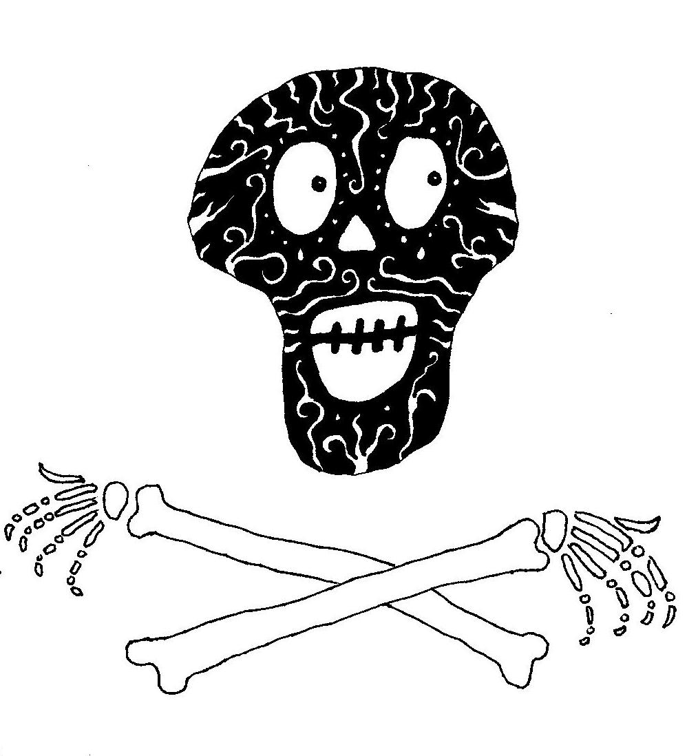 a skull and crossbones drawing art by phoebe thomasson artist